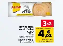Carrefour Market ALBO Tonyina clara en oli d'oliva oferta