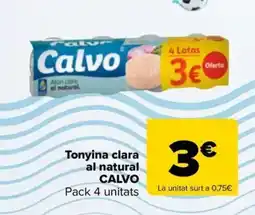Carrefour Market CALVO Tonyina clara al natural oferta