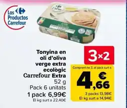 Carrefour Market CARREFOUR EXTRA Tonyina en oli d'oliva verge extra ecològic oferta