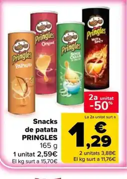 Carrefour Market PRINGLES Snacks de patata oferta