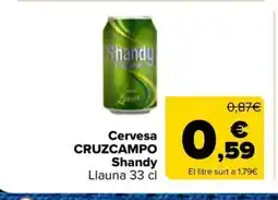 Carrefour Market CRUZCAMPO Cervesa Shandy oferta