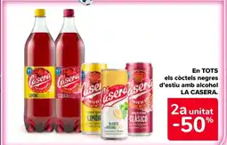Carrefour Market LA CASERA En tots els còctels negres d'estiu amb alcohol oferta