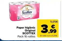 Carrefour Market SCOTTEX Paper higiènic Original oferta