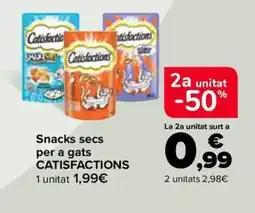 Carrefour Market CATISFACTIONS Snacks secs per a gats oferta