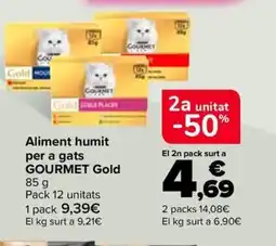 Carrefour Market GOURMET GOLD Aliment humit per a gats oferta