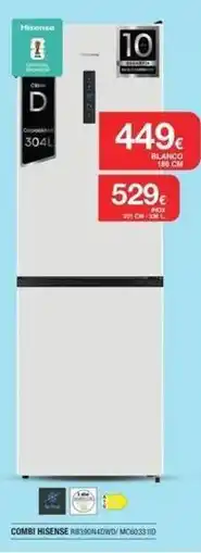 Milar Hisense - combi rb562660nfd oferta