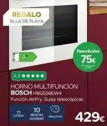 Milar Bosch - horno multifuncion hbg536ew4 oferta