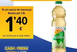 Cash Fresh Nestea - té sin azúcar de maracuya oferta