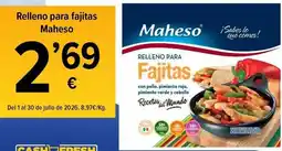 Cash Fresh Maheso - relleno para fajitas oferta