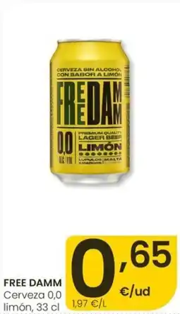Eroski FREE DAMM Cerveza 0,0 limón oferta