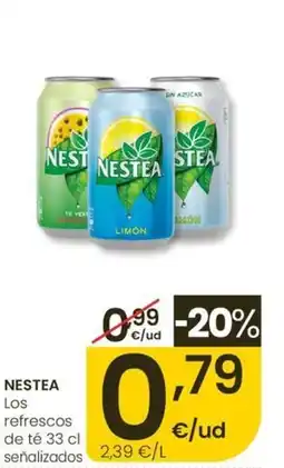 Eroski NESTEA Los refrescos de té señalizados oferta