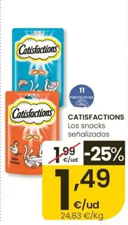 Eroski CATISFACTIONS Los snacks señalizados oferta
