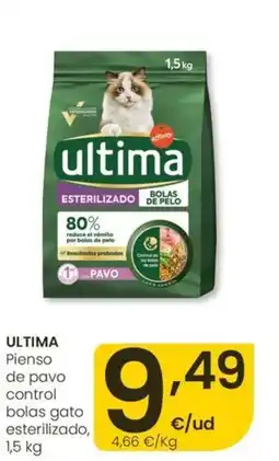 Eroski ULTIMA Pienso de pavo control bolas gato esterilizado oferta