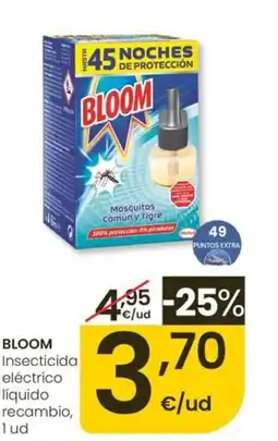 Eroski BLOOM Insecticida eléctrico líquido recambio oferta