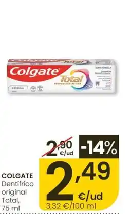 Eroski COLGATE Dentifrico original Total, oferta