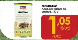 Eroski EROSKI BASIC Aceitunas rellenas de anchoa oferta