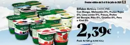 Gadis DANONE Bifidus Activia Con Mango, Melocotón 0%, Frutos Rojos 0%, Lima Limón 0% oferta