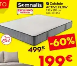 Conforama Somnalis colchón active flow oferta