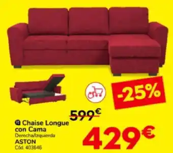 ASTON Chaise Longue con Cama
