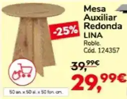 Conforama Mesa auxiliar redonda lina oferta