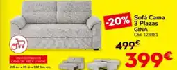 Conforama Sofá cama 3 plazas gina oferta