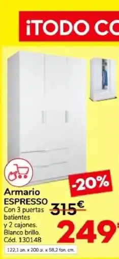 Conforama Armario espresso oferta