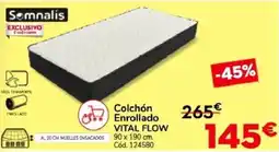 Conforama SOMNALIS Colchón enrollado vital flow oferta