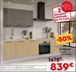 Conforama Cocina boreal natural + gris bruma oferta