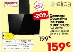 Conforama Campana Decorativa Inclinada SHIRE B/A/60 oferta