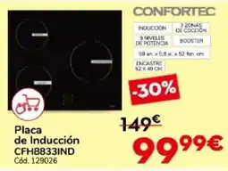 Conforama CONFORTEC Placa de inducción cfh8833ind oferta