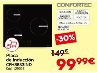 CONFORTEC Placa de inducción cfh8833ind