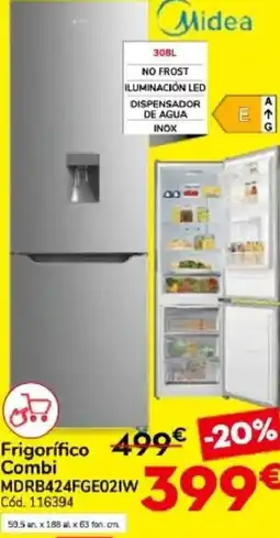 Conforama MIDEA Frigorífico Combi MDRB424FGE021W oferta