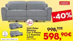 Conforama Sofá relax eléctrico con 3 plazas y 2 asientos jaxon oferta