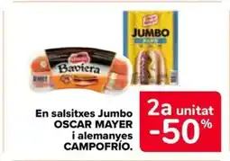 Carrefour Market OSCAR MAYER AMPOFRIO En salsitxes Jumbo i alemanyes oferta