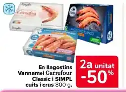 Carrefour Market En llagostins vannamei carrefour classic i simpl cuits i crus oferta