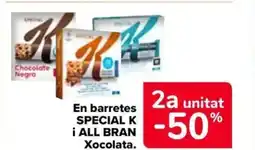 Carrefour Market SPECIAL K En barretes i all bran xocolata oferta