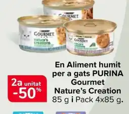 Carrefour Market En aliment humit per a gats purina gourmet nature creations oferta