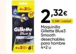 FROIZ GILLETTE BLUE 3 Maquinilla Smooth desechables para hombre 4+2 u oferta