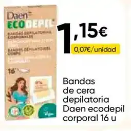 FROIZ DAEN Bandas de cera depilatoria ecodepil corporal 16 u oferta
