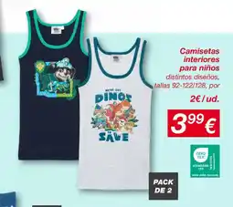KIK Camisetas interiores para niños oferta