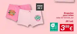 KIK Braguitas para niñas oferta