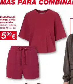 KIK Sudadera de manga corta para mujer oferta