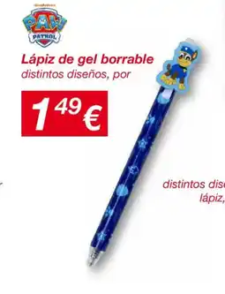 KIK PAW PATROL Lápiz de gel borrable oferta