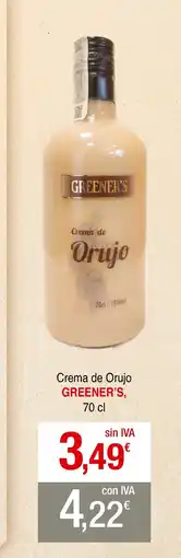 mycash profesional GREENER'S Crema de Orujo oferta