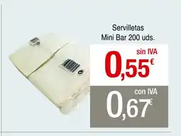mycash profesional Servilletas Mini Bar 200 uds. oferta