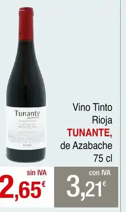 mycash profesional TUNANTE Vino Tinto Rioja de Azabache oferta