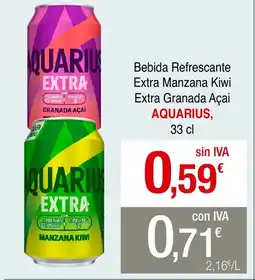 mycash profesional AQUARIUS Bebida Refrescante Extra Manzana Kiwi Extra Granada Açai oferta