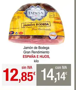 mycash profesional ESPAÑA E HIJOS Jamón de Bodega Gran Rendimiento oferta