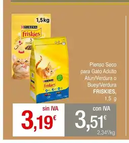 mycash profesional FRISKIES Pienso Seco para Gato Adulto Atún/Verdura o Buey/Verdura oferta