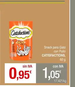 mycash profesional CATISFACTIONS Snack para Gato con Pollo oferta